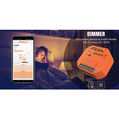 DIMMER ściemniacz oświetlenia Wi-Fi 230V WI-DIM1S1-P F&F (WI-DIM1S1-P)