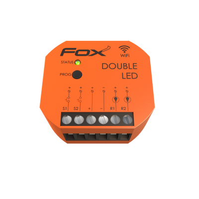 DOUBLE LED 2 kanałowy sterownik oświetlenia LED 12/24V Wi-Fi WI-LED2S2-P F&F (WI-LED2S2-P)
