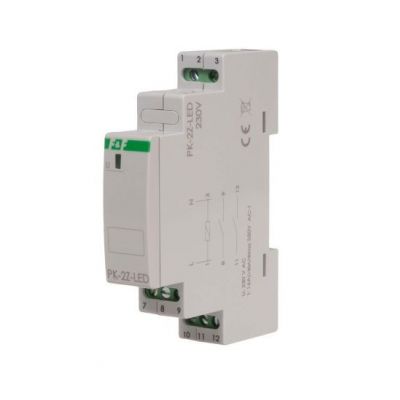 Przekaźnik elektromagnetyczny PK-1P 230 V styk2 x Z 16 A Inrush 120A/20ms PK-2Z-LED-230V F&F (PK-2Z-LED-230V)