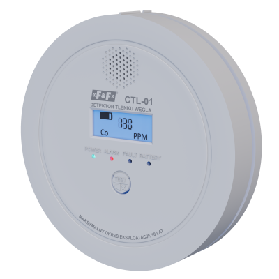 Detektor czujnik tlenku węgla czadu CTL-01 F&F (CTL-01)