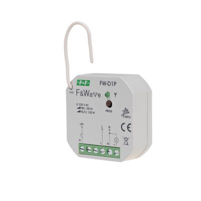 Radiowy ściemniacz uniwersalny 230V - montaż PDT 85-265V AC/DC FW-D1P F&F (FW-D1P)