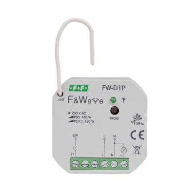 Radiowy ściemniacz uniwersalny 230V - montaż PDT 85-265V AC/DC FW-D1P F&F (FW-D1P)