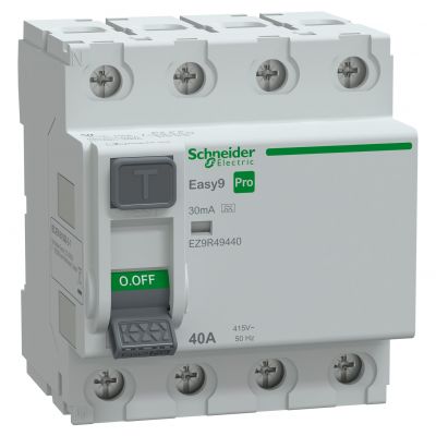 Wyłącznik różnicowoprądowy Easy9 PRO 4P 40A 30mA Typ A EZ9R49440 SCHNEIDER (EZ9R49440)