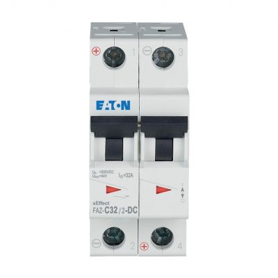 FAZ-C32/2-DC Wyłącznik nadprądowy 10kA DC C32A 2P 279143 EATON (279143)