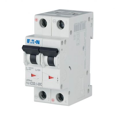 FAZ-C32/2-DC Wyłącznik nadprądowy 10kA DC C32A 2P 279143 EATON (279143)