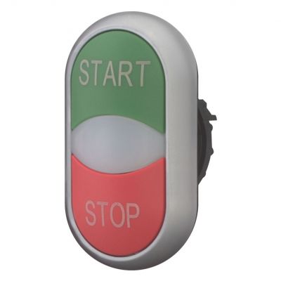 M22-DDL-GR-GB1/GB0 Przycisk podwójny zielony/czerwony /START-STOP/ z samopowrotem i z możliwością podświetlenia 216702 EATON (216702)