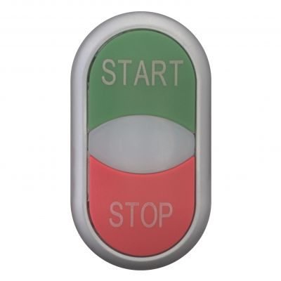 M22-DDL-GR-GB1/GB0 Przycisk podwójny zielony/czerwony /START-STOP/ z samopowrotem i z możliwością podświetlenia 216702 EATON (216702)