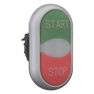 M22-DDL-GR-GB1/GB0 Przycisk podwójny zielony/czerwony /START-STOP/ z samopowrotem i z możliwością podświetlenia 216702 EATON (216702)