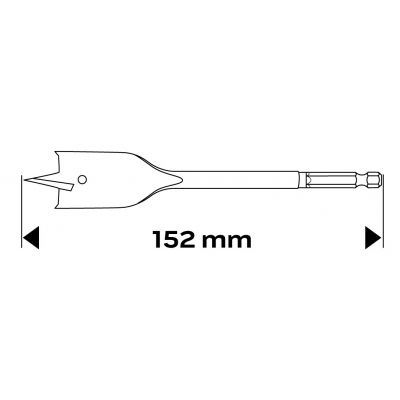 Wiertło do drewna łopatkowe 40x152mm GRAPHITE 57H244 GTX (57-244)