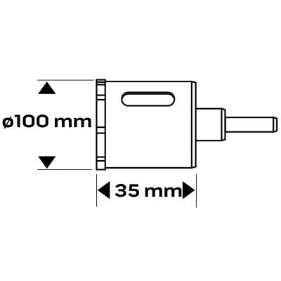 Wiertło diamentowe do gresu 100mm GRAPHITE 57H300 GTX (57-300)