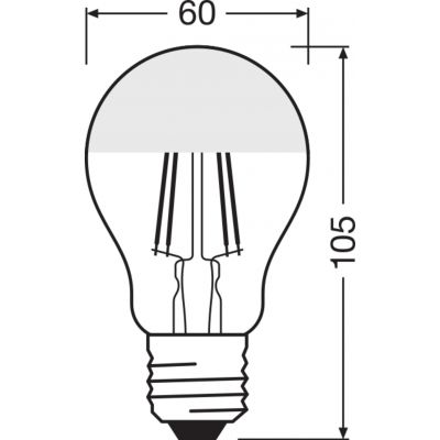 LED STAR CL A FIL Mirror 51 7W 827 E27 LEDVANCE (4058075427860)