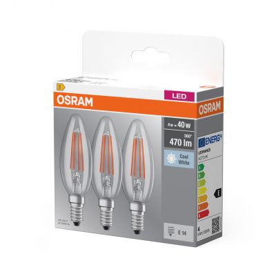 Żarówka LED /3szt./ Świeczka E14 4W=40W 470lm 4000K neutralna biel OSRAM (4058075819719)