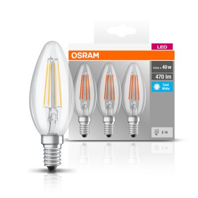 Żarówka LED /3szt./ Świeczka E14 4W=40W 470lm 4000K neutralna biel OSRAM (4058075819719)