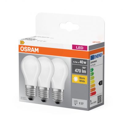 Żarówka LED /3szt./ Kulka E27 4W=40W 470lm 2700K ciepła biel OSRAM (4058075113022)