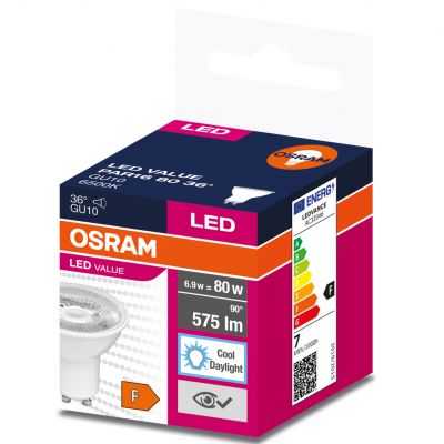 Żarówka LED GU10 5W 350lm 120st. 4000K neutralna biel VALUE OSRAM LEDVANCE (4058075198821)