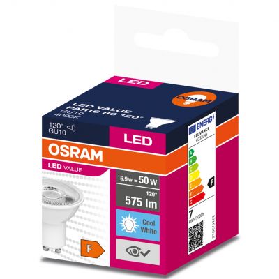 Żarówka LED GU10 6,5W 575lm 120 st. 4000K neutralna biel VALUE OSRAM LEDVANCE (4058075198883)