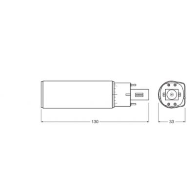 DULUX D E LED FR 13 ECG, AC mains 6W 840 G24q-1 TRZONKI SPECJALNE LEDVANCE (4058075559103)