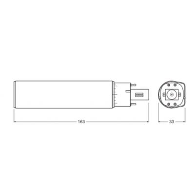 DULUX D E LED FR 26 ECG, AC mains 10W 830 G24q-3 TRZONKI SPECJALNE LEDVANCE (4058075559172)