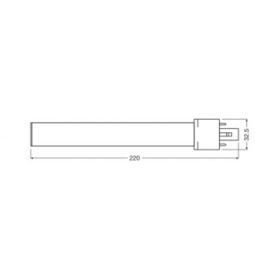 DULUX S LED FR 11 CCG, AC mains 6W 830 G23 TRZONKI SPECJALNE LEDVANCE (4058075558069)
