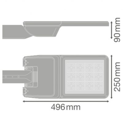 Oprawa uliczna LED STREETLIGHT FLEX MEDIUM 80W 3000K 730 RV25ST ALW 4058075552371 LEDVANCE (4058075552371)