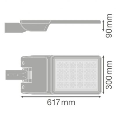Oprawa uliczna LED STREETLIGHT FLEX LARGE 110W 730 RV25ST ALW 3000W 4058075552432 LEDVANCE (4058075552432)