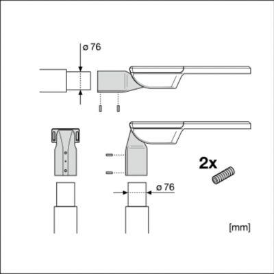 STREETLIGHT FLEX SPIGOT 76MM ALW LEDVANCE (4058075552531)