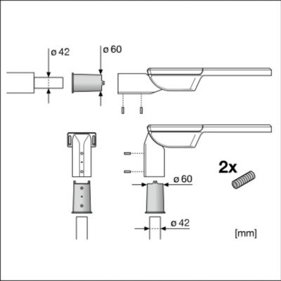 STREETLIGHT FLEX REDUCTION 60 TO 42MM ALW LEDVANCE (4058075552579)