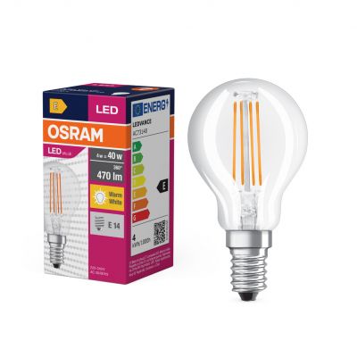 Żarówka LED E14 4W/827 E14 VALUE CL P FIL 40 non-dim 4W/827 4058075438590 LEDVANCE (4058075438590)