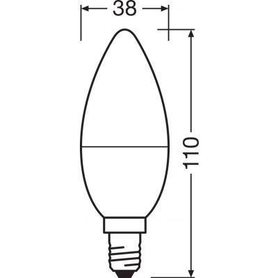 Żarówka LED /2szt./ Świeczka E14 7,5W=60W 806lm 2700K ciepła biel 200st OSRAM (4058075479159)