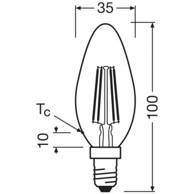 Żarówka LED E14 4W/827 E14 VALUE CL B FIL 40 non-dim 4W/827 4058075438637 LEDVANCE (4058075438637)