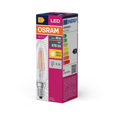 Żarówka LED E14 4W/827 E14 VALUE CL B FIL 40 non-dim 4W/827 4058075438637 LEDVANCE (4058075438637)