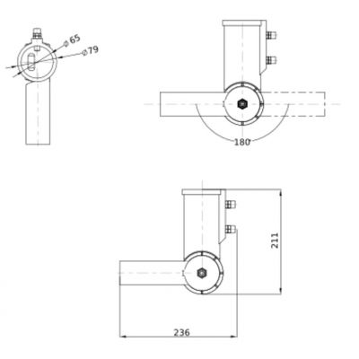 Adapter montażowy z regulacją kąta do oprawy LED ECO AREA 48/60 ADJUST ANGLE ADAPTER 4058075557277 LEDVANCE (4058075557277)