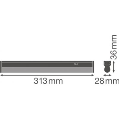 Oprawa LED LINEAR COMPACT SWITCH 300 4 W 3000 K 4058075106079 LEDVANCE (4058075106079)