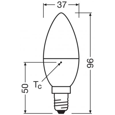 Żarówka LED /4szt./ Świeczka E14 4,9W=40W 4000K nautralna biel 180st OSRAM (4058075819610)