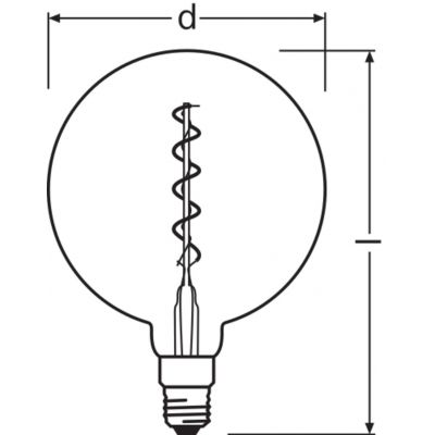 Żarówka LED Vintage 1906 LED dim CL GLOBE200 FIL GOLD 28 dim 5W/820 E27 4058075269729 LEDVANCE (4058075269729)
