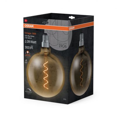 Żarówka LED Vintage 1906 LED dim CL GLOBE200 FIL GOLD 28 dim 5W/820 E27 4058075269729 LEDVANCE (4058075269729)