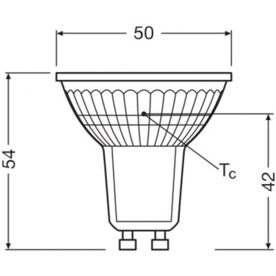 Żarówka LED 5szt. Reflektor GU10 4,3W=50W 350lm ciepła biel 36st BASE OSRAM (4058075090460)