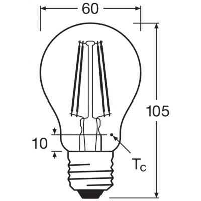 Żarówka LED /5szt./ E27 6,5W=60W 806lm 4000K filament neutralna biel OSRAM (4058075466517)