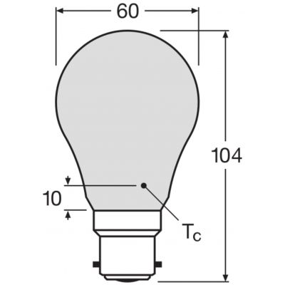 BASE CL A60 6,5W 827 230V GL FR B22D FS3 LEDVANCE (4058075115132)