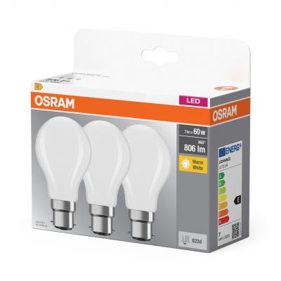 BASE CL A60 6,5W 827 230V GL FR B22D FS3 LEDVANCE (4058075115132)