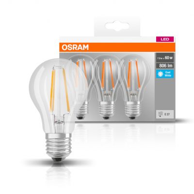 Żarówka LED /3szt./ E27 6,5W=60W 806lm 4000K neutralna biel OSRAM (4058075819535)