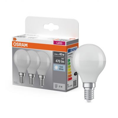 Żarówka LED /3szt./ Kulka E14 4,9W=40W 470lm 4000K neutralna biel OSRAM (4058075429727)