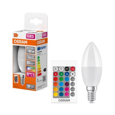 Żarówka OSRAM LED STAR RGB + PILOT 5,5W 40W E14 LEDVANCE (4058075430853)