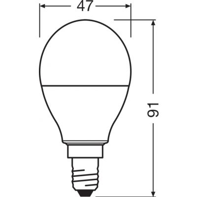 Żarówka LED kulka OSRAM RGBW RGB + pilot 4.5W E14 LEDVANCE (4058075430839)
