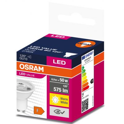 Żarówka LED GU10 6,9W 575lm 120st. 2700K ciepła biel VALUE OSRAM LEDVANCE (4058075198852)