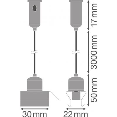 Zestaw do podwieszania szyny montażowej TRUSYS SUSPENSION KIT 3000 LEDVANCE (4058075100350)