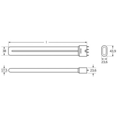 Świetlówka kompaktowa 2G11 (4-pin) 55W 3000K DULUX L 4050300298917 LEDVANCE (4050300298917)