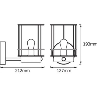 Kinkiet lampa zewnętrzna elewacyjna ścienna z czujnikiem ruchu E27 Endura Classic Post 4058075206540 LEDVANCE (4058075206540)