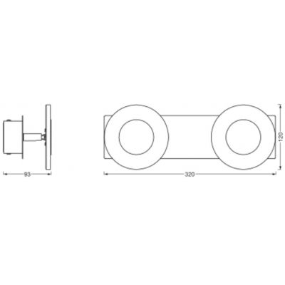 Oprawa łazienkowa LED ORBIS Wave 15W 1400lm ciepła-zimna 32cm SMART+ WiFi 4058075573802 LEDVANCE (4058075573802)