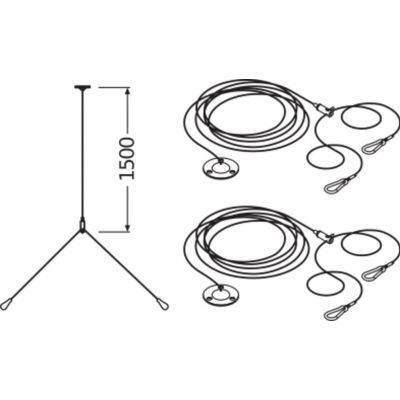Linka do Podwieszania Paneli LED 60x60 SUSPENSION KIT 4058075402928 LEDVANCE (4058075402928)